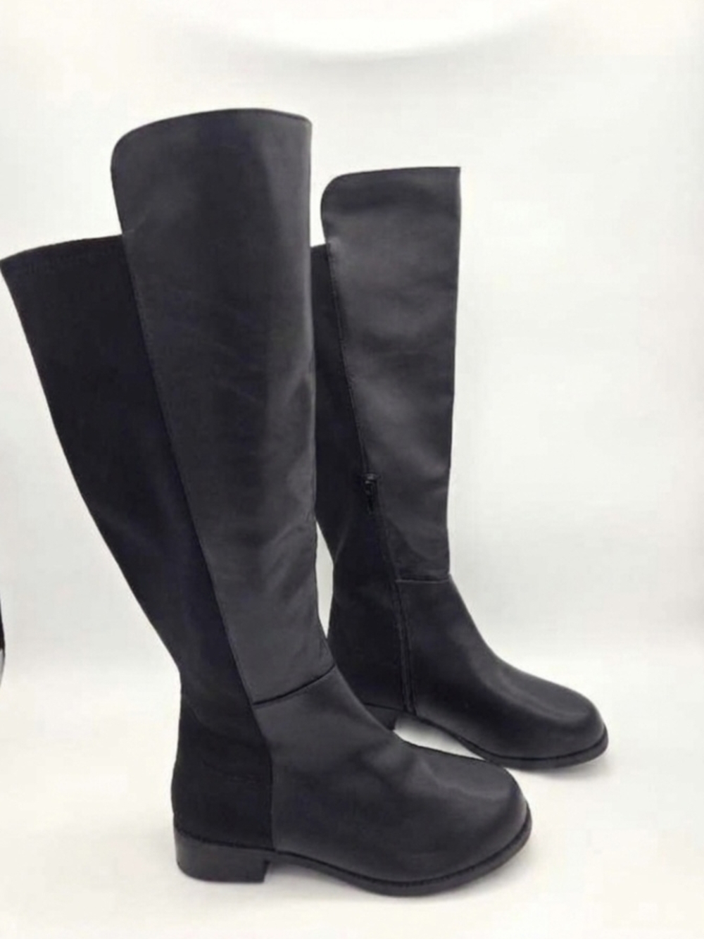 Tinsley-E Black Knee-High Riding Boots Women's (AK05)
